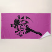 Serviette De Plage Nom de la brosse d'encre Batgirl (Devant)
