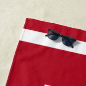 Serviette De Plage Nom de la maman de baseball personnalisée (En situation)