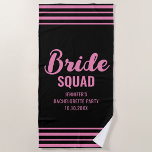 Serviette De Plage Nom de l'équipe de la mariée Enterrement de vie de