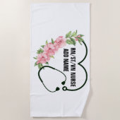 Serviette De Plage Nom de l'infirmière étudiante-inscrite-ancienne (Devant)