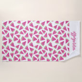 Serviette De Plage Nom de pastèque (Devant)