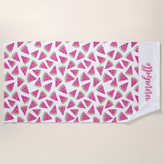 Serviette De Plage Nom de pastèque (Devant)