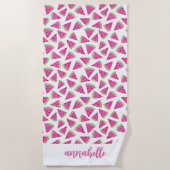 Serviette De Plage Nom de pastèque (Devant)