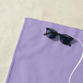 Serviette De Plage Nom de script tendance mignon Lavande personnalisé (En situation)