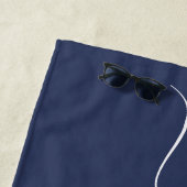 Serviette De Plage Nom de script tendance mignon Personnalisé Marine  (En situation)