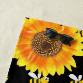 Serviette De Plage Nom des fleurs jaunes noires des abeilles (En situation)