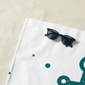 Serviette De Plage Nom du bateau nautique Personnalisé (En situation)