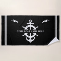 Nom du bateau personnalisé Ancre de roue du navire