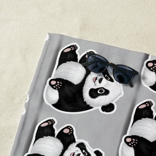 Serviette De Plage Nom du costume Panda (En situation)