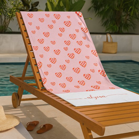 Serviette De Plage Nom du script Conquette de la Saint-Valentin à car