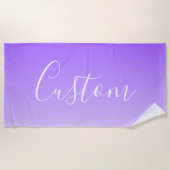 Serviette De Plage Nom du script curatif et Ombre violet clair modifi (Devant)