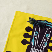 Serviette De Plage Nom et couleur personnalisés (En situation)