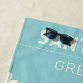 Serviette De Plage Nom et texte personnalisés Grèce (En situation)