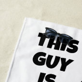 Serviette De Plage Nom et texte personnalisés Hot Dog (En situation)