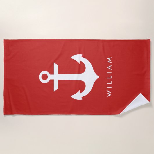 Serviette De Plage Nom nautique (Devant)