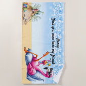 Serviette De Plage Nom personnalisé (Devant)