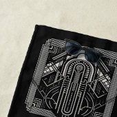 Serviette De Plage Nom personnalisé Art Déco (En situation)