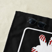 Serviette De Plage Nom personnalisé Baseball (En situation)
