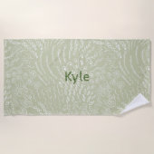 Serviette De Plage Nom personnalisé Beach Towel -Sea Shell & Coral Im (Devant)