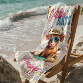 Serviette De Plage Nom personnalisé "Catchin' Rays" Conception de vac