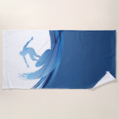 Serviette De Plage Nom personnalisé Chic Nautique (Devant)