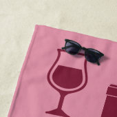 Serviette De Plage Nom personnalisé Citation de vin drôle (En situation)