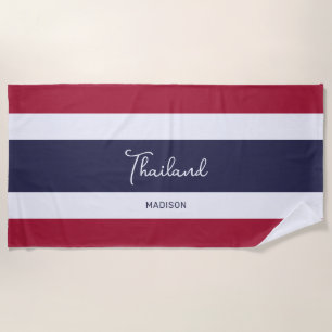 Serviette De Plage Nom personnalisé Couleurs Thaïlande