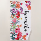 Serviette De Plage Nom personnalisé de fille de dames  (Devant)