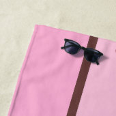 Serviette De Plage Nom personnalisé Déchets de chocolat (En situation)