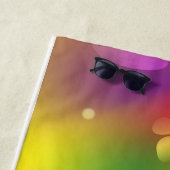 Serviette De Plage Nom personnalisé Dégradé arc-en-ciel | Style moder (En situation)