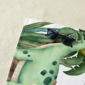 Serviette De Plage Nom personnalisé Dinosaur Beach Towel (En situation)