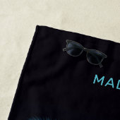 Serviette De Plage Nom personnalisé et destination Tropical Vacances  (En situation)