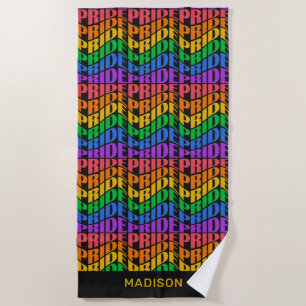 Serviette De Plage Nom personnalisé Fierté
