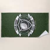 Serviette De Plage NOM personnalisé Golfer Golf Club Turf Clubhouse (Devant)