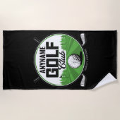 Serviette De Plage NOM personnalisé Golfing Pro Golf Club Player (Devant)