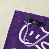 Serviette De Plage Nom personnalisé Guitare stylisée (En situation)