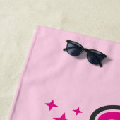 Serviette De Plage NOM personnalisé Gymnaste Split Leap Gymnastique (En situation)