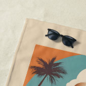 Serviette De Plage Nom personnalisé Ibiza, Espagne Poster de voyage (En situation)