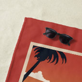 Serviette De Plage Nom personnalisé Ibiza, Espagne Poster de voyage (En situation)