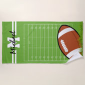 Serviette De Plage Nom personnalisé Kids Football (Devant)