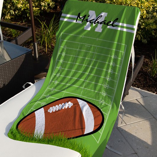 Serviette De Plage Nom personnalisé Kids Football