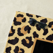 Serviette De Plage Nom personnalisé Leopard Poster de animal Motif cl (En situation)