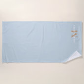 Serviette De Plage Nom personnalisé Monogramme (Devant)