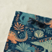 Serviette De Plage Nom personnalisé Motif Dinosaur (En situation)