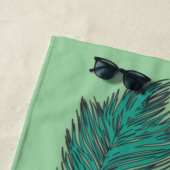 Serviette De Plage Nom personnalisé Perroquet tropical (En situation)