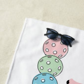 Serviette De Plage Nom personnalisé "Pickleballer" Pickleball pastel (En situation)