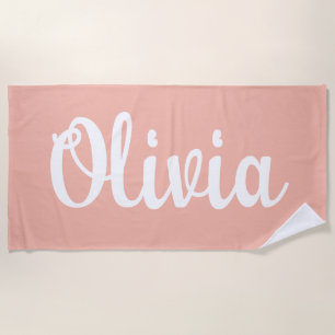 Serviette De Plage Nom personnalisé Piscine personnalisée Anniversair