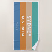 Serviette De Plage Nom personnalisé Sydney Australie / VOTRE TEXTE (Devant)