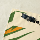 Serviette De Plage Nom personnalisé Tiger Poster de animal Summer Bea (En situation)