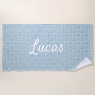 Serviette De Plage Nom personnalisé Tranquil Ocean Bubbles
